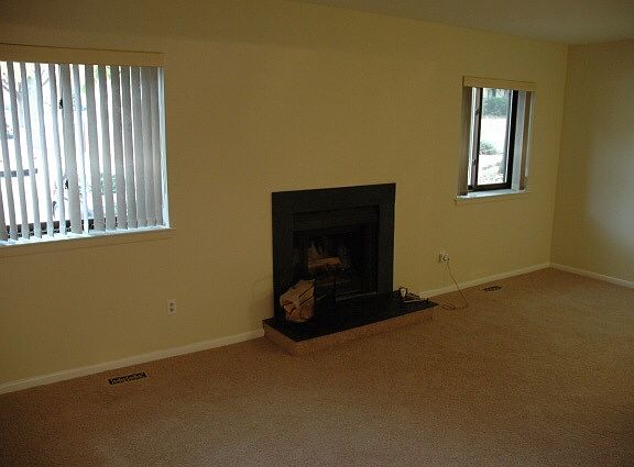 Living Room with Heat-a-Lator fireplace
