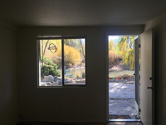 The view out the front door in the fall.