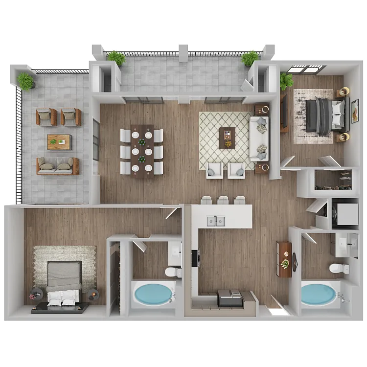 Floor plan The Ocean Heart PH - Cable & Internet Incl.