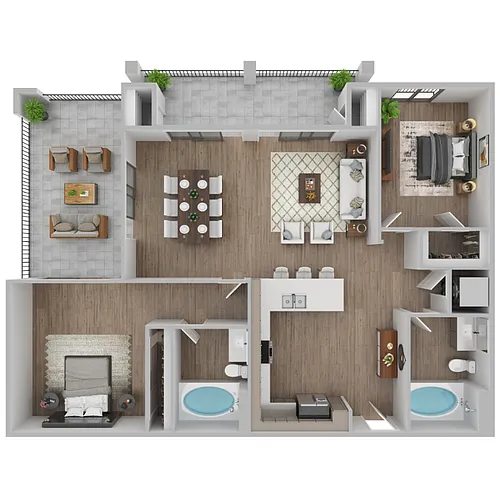Floor plan The Ocean Heart PH - Cable & Internet Incl.