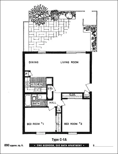 Floor plan 2 Bedroom