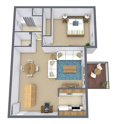Floor plan One Bedroom 11A