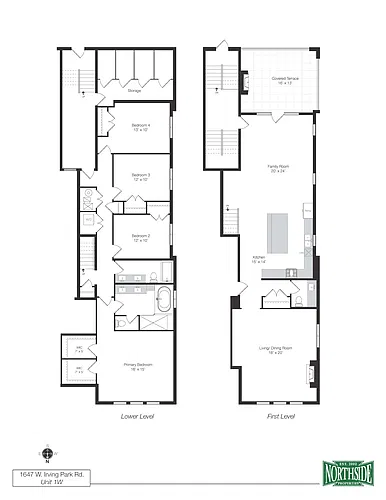 Floor plan 1647 W. Irving Park Road - 1W