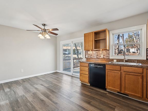 Kitchen with view into the dining area