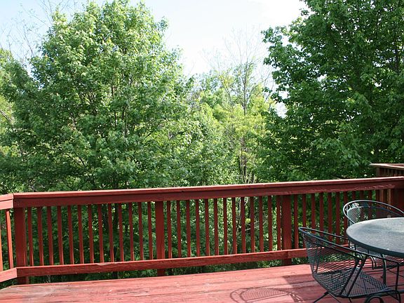 Deck Looking at the backyard