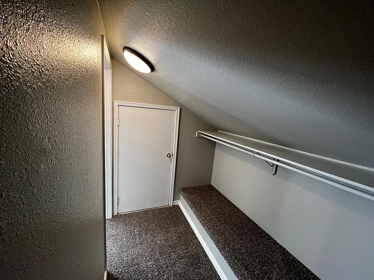Upstairs walk in closet
