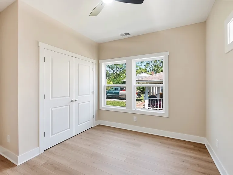 First floor bedroom with custom closet