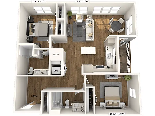 Floor plan B5-1170-1192sf-FinishIV