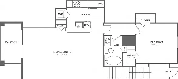 Pompano One Bedroom One Bath (829 SF) Pompano One Bedroom One Bath (829 SF)