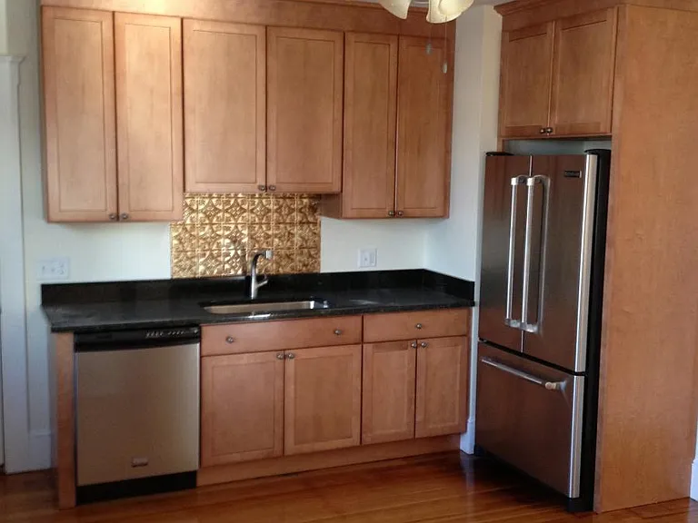 Stainless steel appliance in kitchen