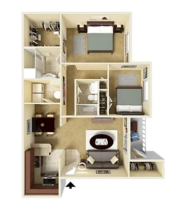 Floor plan 2X2