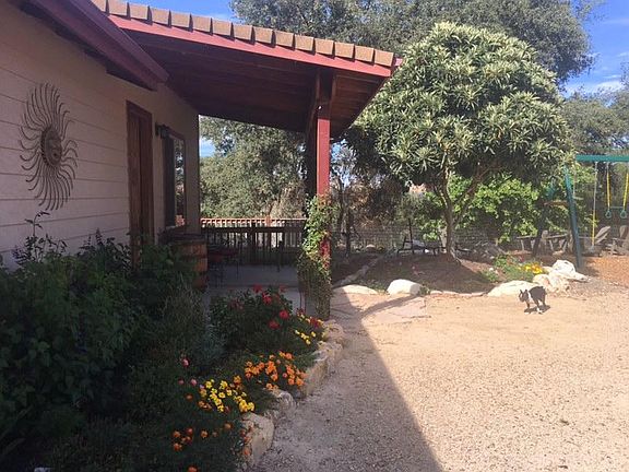 The side view of the front porch.