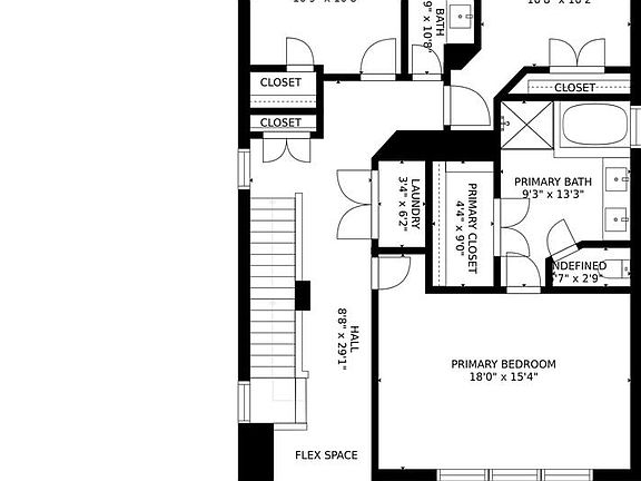 Example floor plan - Second Floor