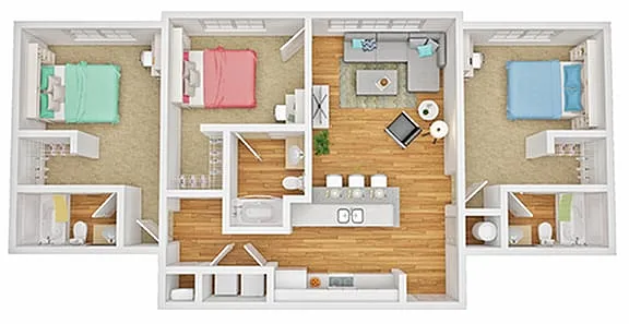 Floor plan 3BR/3BA