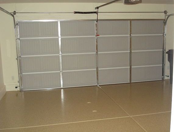 The Garage to have; epoxy speckled floor.