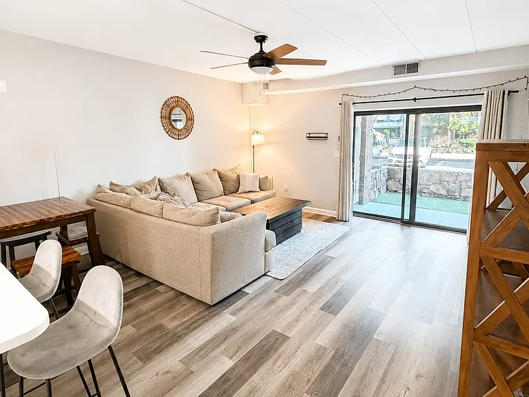 view from entry way and outside kitchen