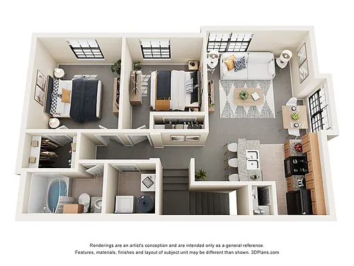 Floor plan The Virginia w/ Attached Garage
