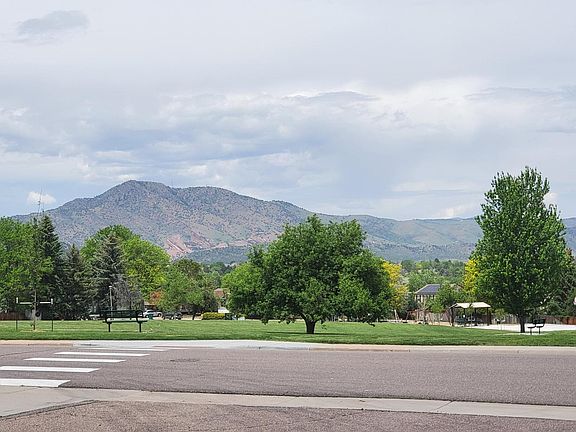 View of Red Rocks Amphitheater and foothills from dining room window