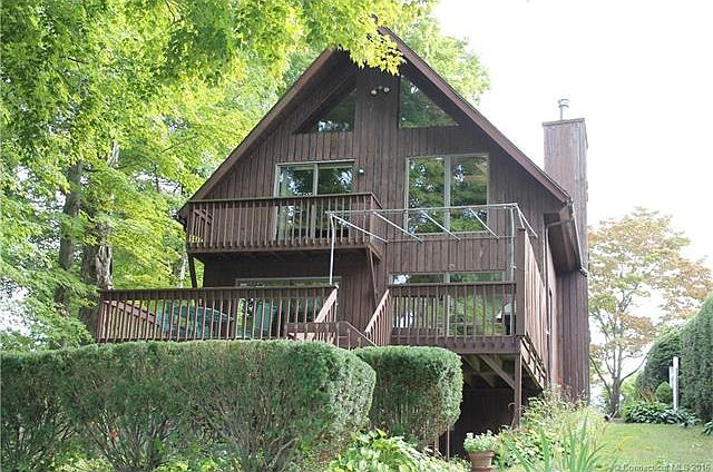 rear of home facing lake