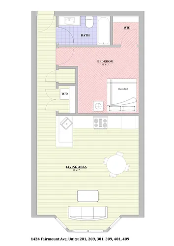 Floor plan 1 Bed | 1 Bath