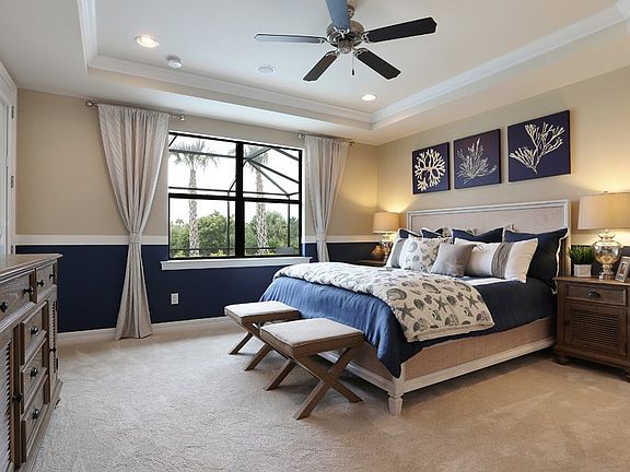 Private owner s suite with decorative tray ceiling and large window