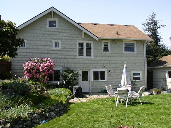 View from expansive backyard.