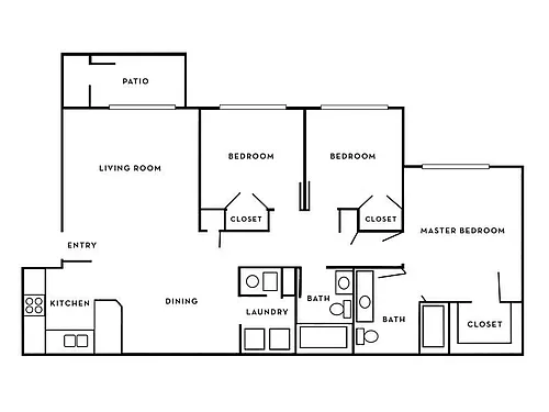 Floor plan 3 Bedroom Classic