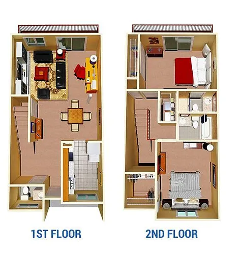 Floor plan 2 Floor Townhome