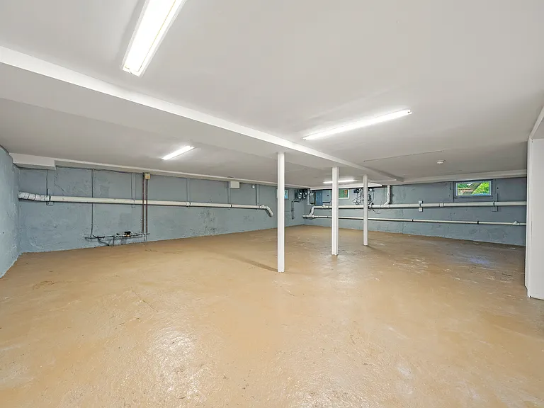 Spacious storage space in the basement