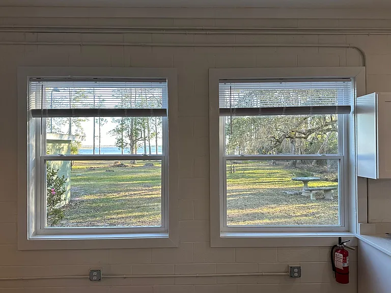 Looking out from the Great Room towards the Bay, it makes for a nice, quiet walk down to the water...