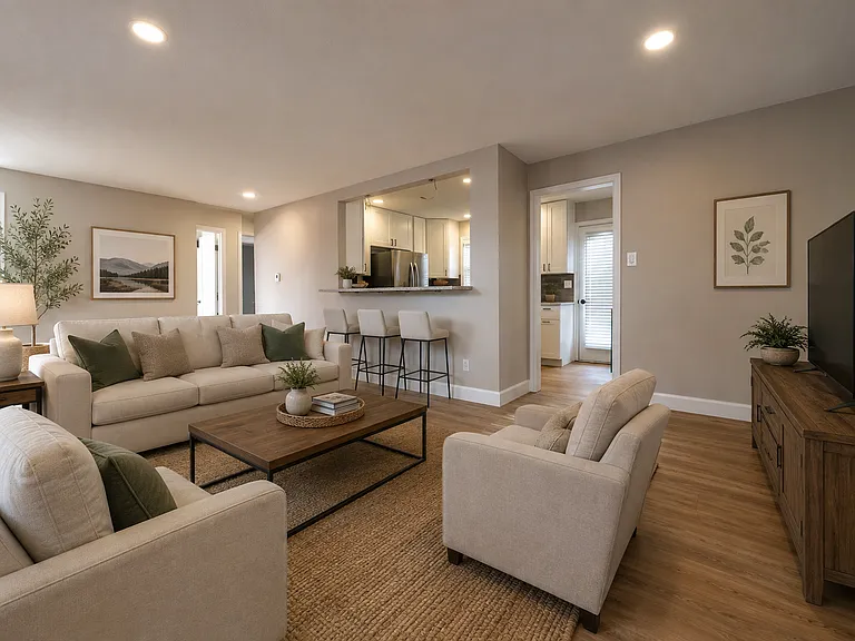 Actual photo of the room - furniture AI staged
