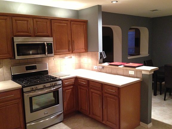 Updated stainless steel appliances and lighting