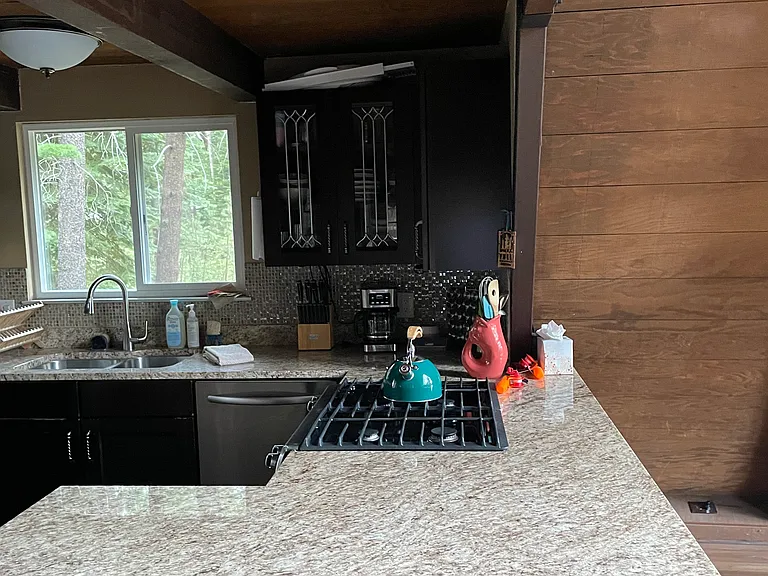 Gas stove, dishwasher, garbage disposal, French Door fridge