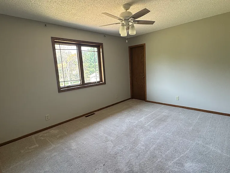Bedroom upstairs with walk-in closet
