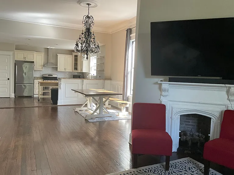 Living room, dining and kitchen, open floor plan