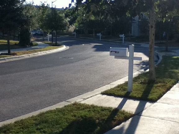 View of neighborhood, from the front yard. November 2010.