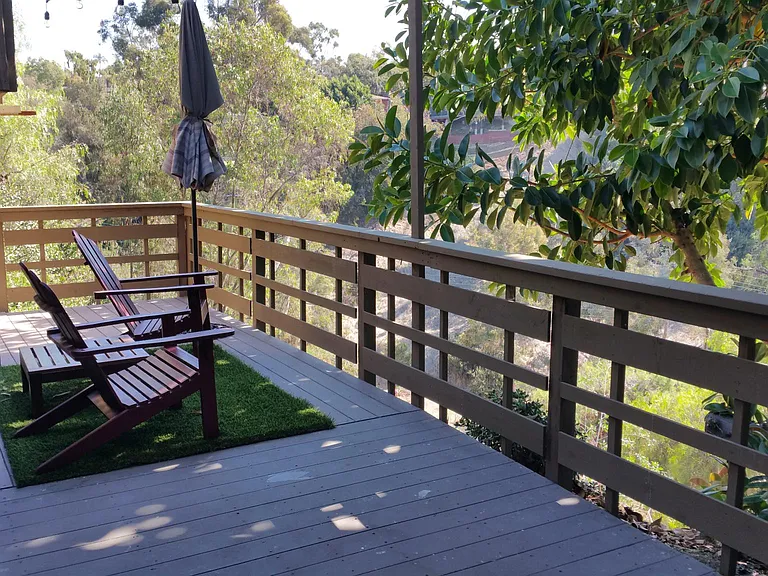 Private deck that is not shared.