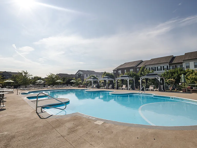 Resort inspired pool on site
