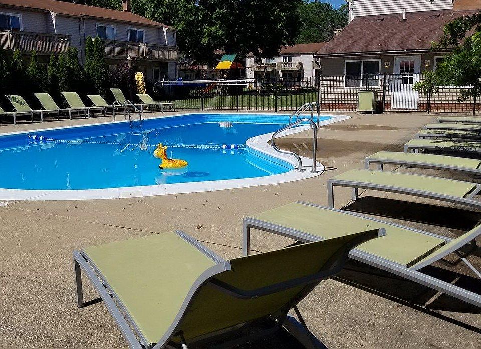 Pool Area with plenty of room for sunbathing