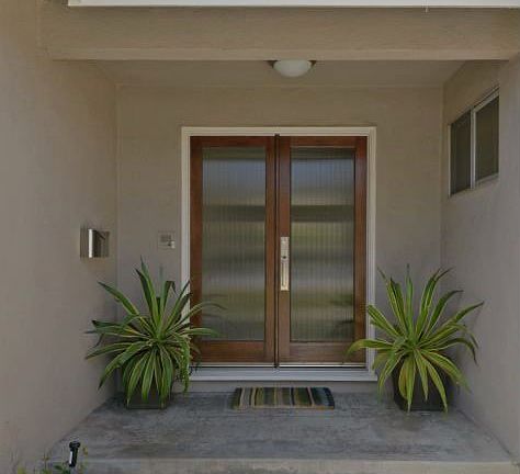Double door entry & covered porch