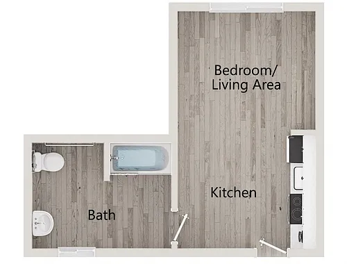 Floor plan Studio ADA