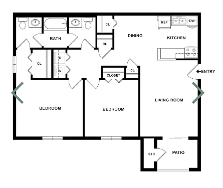 Floor plan 2B