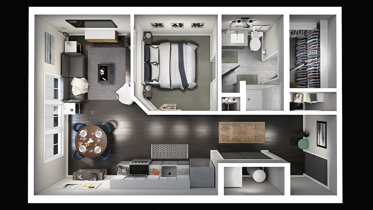 Floor plan 1 Bedroom