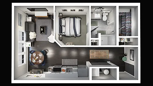 Floor plan 1 Bedroom