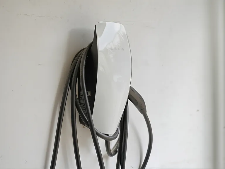 Tesla EV Charger in Garage