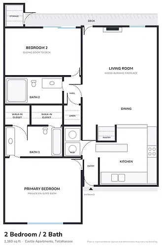 Floor plan 2Bed 2Bath