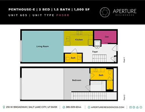 Floor plan 2x1.5 Penthouse-E