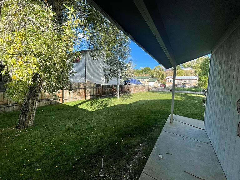 View from the front door looking over the front yard