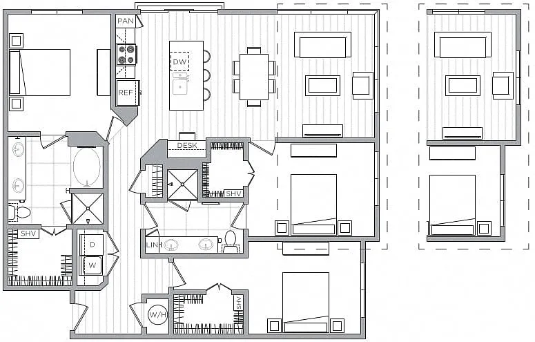 Floor plan 3 Bed/2 Bath-C1