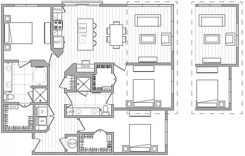 Floor plan 3 Bed/2 Bath-C1